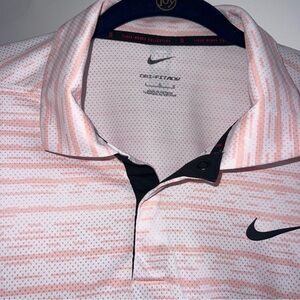 Nike Tiger Woods Collection | Dri-FIT ADV Polo | Golf Shirt | Pink/White | Large